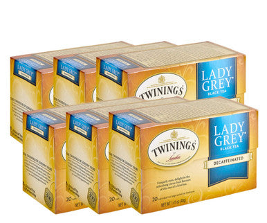 Twinings Lady Grey Decaffeinated Elegant Flavor Tea Bags - 20/Box(6/CASE)
