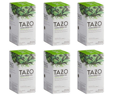 Authentic First-Flush Chinese Pure & Natural Green Tea Bags - 24-Count(6/CASE)