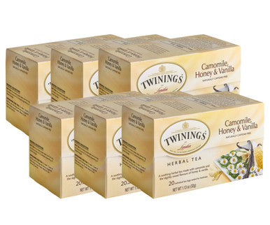 Twinings Chamomile, Honey & Vanilla Soothing Herbal Tea Bags - 20/Box(6/CASE)