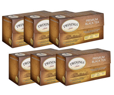 Twinings Premium Exquisite Black Tea Bags - 25-Count Box(6/CASE)
