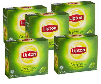 Lipton Classic Green Tea Bags - Refreshing, 100-Count (5/Case)