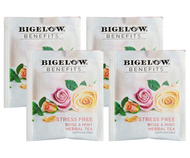 Bigelow Benefits Rose and Mint Blend Herbal Tea Bags - 18/Box (6/Case)