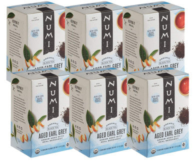 Numi Organic Aged Earl Grey Citrus Infusion Tea Bags 18-Box (6/Case)