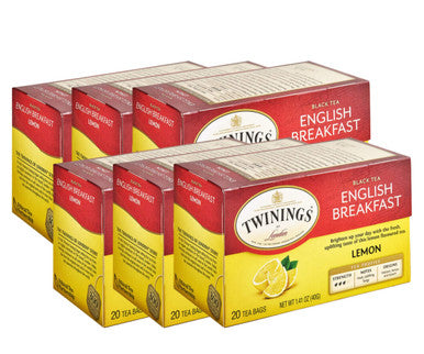 Twinings English Breakfast with Lemon Infusion Tea Bags - 20/Box(6/CASE)