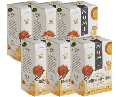 Numi's Turmeric Three Roots: Organic Blend Tea Bags - 12/Box (6/Case)