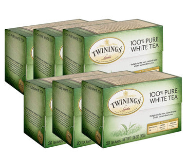 Twinings Pure White Light and Natural Flavor Tea Bags - 20/Box(6/CASE)