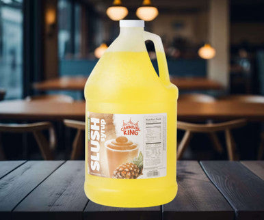 Table Top King Pineapple Slushy Syrup 5:1 Concentrate BONUS Squeeze Pump