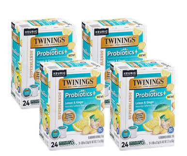Twinings Probiotics Lemon & Ginger Herbal Tea Single Serve - 24/Box(4/CASE)