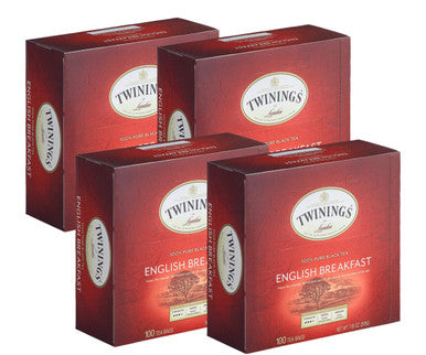 Twinings English Breakfast Tea Bags Premium & Full-Bodied- 100-Count(4/CASE)