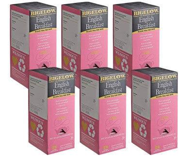 Bigelow English Breakfast Tea Bags - AllNatural, 28-Count (6/Case)