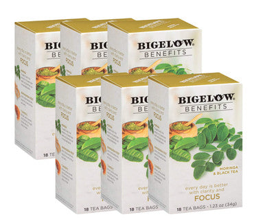 Bigelow Stress Reduction Moringa and Black Tea Bags - 18/Box (6/Case)