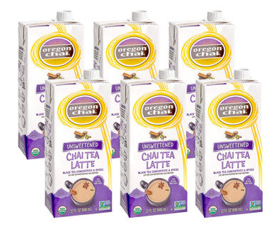 Oregon Chai Organic Unsweetened Concentrate 32 fl. oz Chai Latte 1:1 - 6/Case