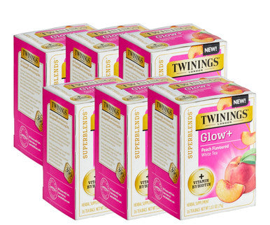 Twinings  Aloe Vera White & Superblends Glow Peach Tea Bags - 16/Box(6/CASE)