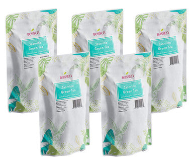 Bossen Jasmine Light Green Tea with Floral Jasmine Green Ground Tea Bags - 50-Pack(6/CASE)