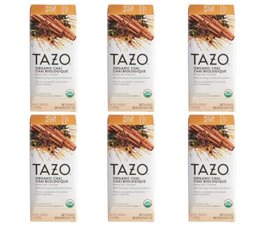 Tazo Organic Chai Tea Bags Flavorful & Organic 24-Count(6/CASE)