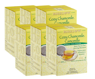Bigelow Cozy Herbal Chamomile Tea Single Serve Pods - 18/Box (6/Case)