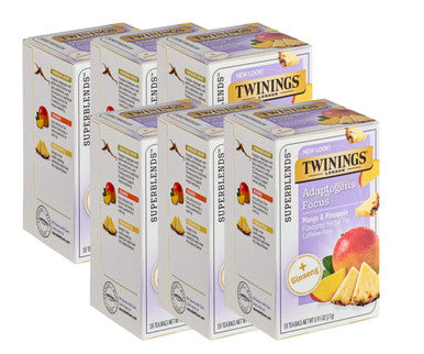 Twinings Focus Ginseng, Mango & Pineapple Tropical Tea- 18/Box(6/CASE)
