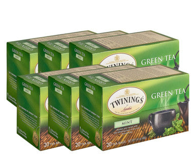 Twinings Pure Green Tea with Mint Tea Bags - 20/Box(6/CASE)