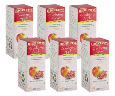 Bigelow Cranberry Apple Crisp Herbal Tea Bags - 28-Count (6/Case)