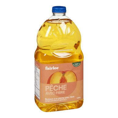 Fairlee Juices Drink Peach With Fibre Light 1.89L/63.91oz (6/Case) - Canadian Made