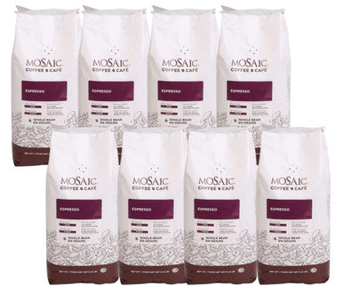 Mosaic Espresso Regular Whole Bean Coffee | 2LB/Unit, 8 Units/Case