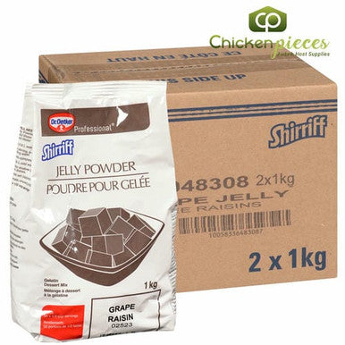 Dr Oetker Shirriff Gelatin Grape Powder 1L/2.20Lbs (2/Case)-Canadian Made