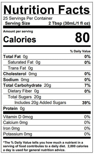 Torani Puremade French Vanilla Sweetened  Flavoring Syrup - 750 mL (12/Case)