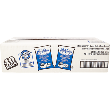 MISS VICKIES Kettle Cooked Potato Chips, Sweet Chili & Sour Cream, Vending Chips 40x40.0 g
