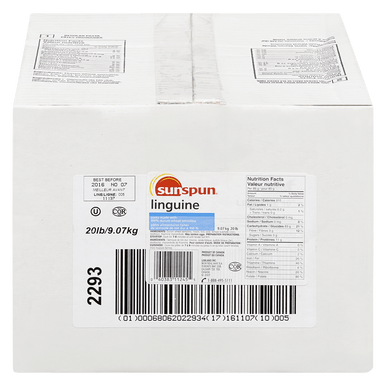 SUNSPUN Linguine Pasta Bulk Food Service  9.07 kg/19lbs