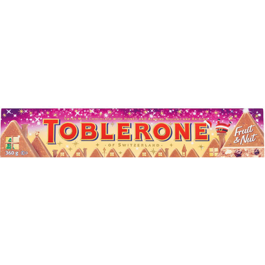TOBLERONE Fruit & Nut Chocolate Bar-360 g