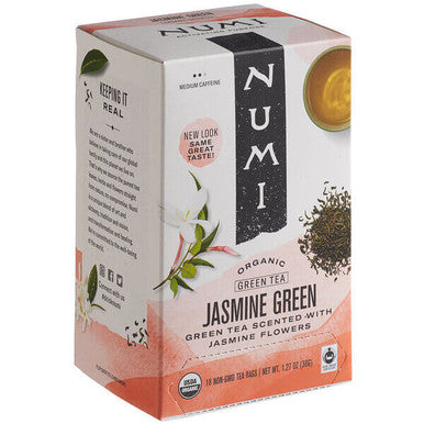Numi Organic Jasmine Green Tea Bags - 18/Box (6/Case)