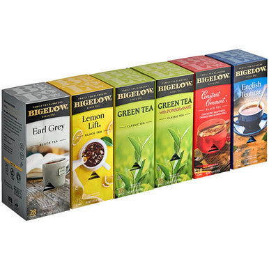 Bigelow Green and Black Tea Bag Variety Pack Flavorful, 168-Count