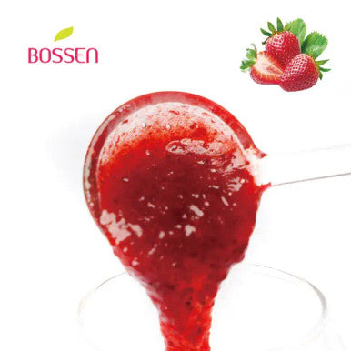 Bossen Strawberry Bubble Tea Concentrated Syrup with Pulp 64 fl. oz. (1.89 L) | (6/Case)