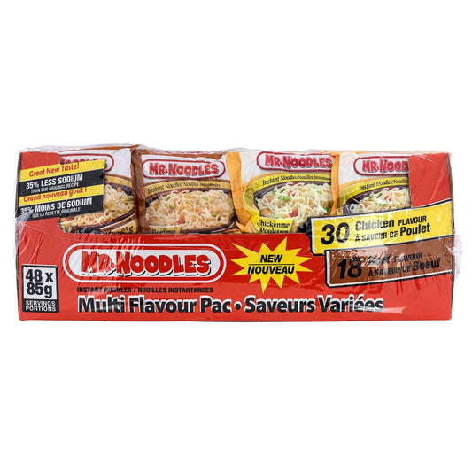 Mr Noodles Instant Noodles Beef & Chicken Variety Pack, 48 × 85 g