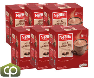 Nestle Milk Chocolate Hot Cocoa Mix Packet 60 Count - 6/Case | Smooth and Creamy
