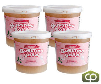 Bossen Embrace Pink Rose Bursting Boba 7.04 lb. (3.19 kg) - 4/Case | Sweet Floral