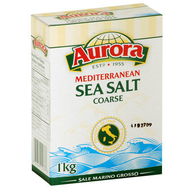 Aurora Coarse Mediterranean Sea Salt | 1KG/Unit, 12 Units/Case