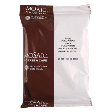 Mosaic 2.25oz Light Colombian Coffee, 100 Percent | 2.25 oz/Unit, 96 Units/Case