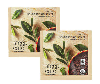 Bigelow Steep Cafe Organic South Indian Black Tea - 50/Case (2/Case)