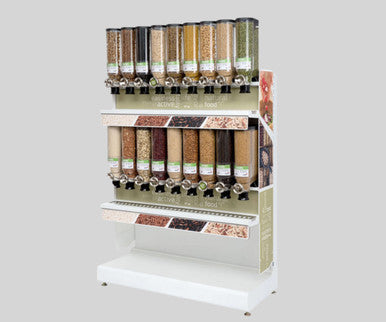 Rosseto Bulkshop 13.3 L, 18 Canister Free Standing Merchandising Gondola - Your Ultimate Display Solution