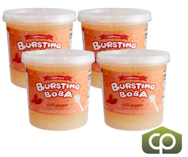 Bossen Embrace Chili Pepper Bursting Boba Pearls 7.04 lb. (3.19 kg) - 4/Case | Bold Spice