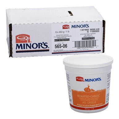 Minor's Roasted Garlic Flavoured Paste, Concentrate, No Msg | 1LB/Unit, 6 Units/Case