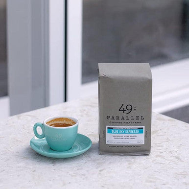 49th Parallel BLUE SKY Espresso Dark Blend Coffee Beans (0.34 kg / 0.75 lbs) (6/Case)