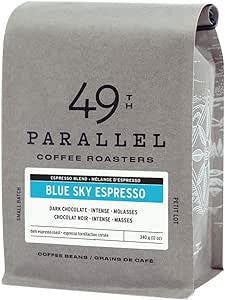49th Parallel BLUE SKY Espresso Dark Blend Coffee Beans (0.34 kg / 0.75 lbs) (6/Case)