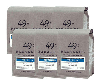 49th Parallel EPIC ESPRESSO Light Blend Coffee Beans (0.34 kg / 0.75 lbs) Bag (6/Case)