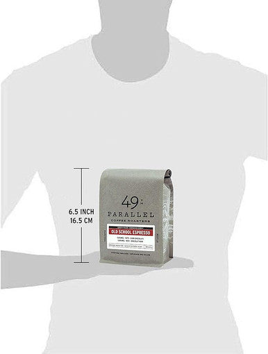 49th Parallel OLD SCHOOL Espresso Medium Blend Coffee Beans 0.34 kg / 0.75 lbs (6/Case)