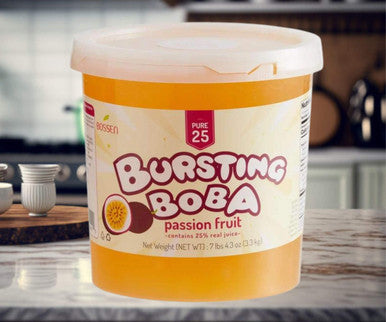 Bossen 7.26 lb. Pure25 Passion Fruit Bursting Boba Pearls