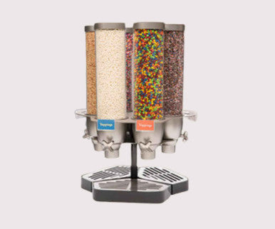 Rosseto 4.9 Liter, 6 Canister Carousel Snack/Cereal Dispenser - Precise Snacking Made Simple