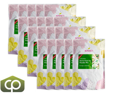 Bossen 2.2 lb/1kg Matcha Green Bubble Tea Powder Mix | Subtly Sweet Matcha Flavor(20/Case)