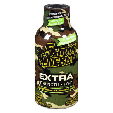 5 hour ENERGY Extra-strength Sour Apple Shot, 57ml , 12-count
